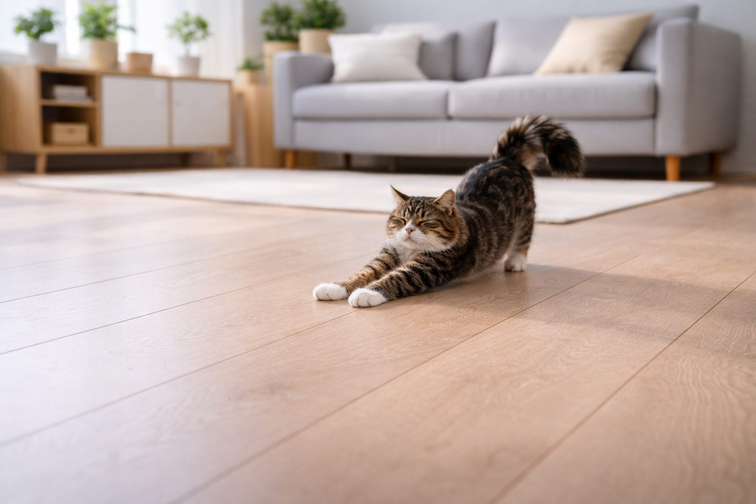 Home interior with Homebauer laminate flooring