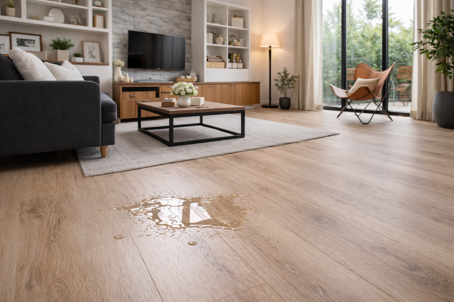 Living room with Homebauer vinyl flooring